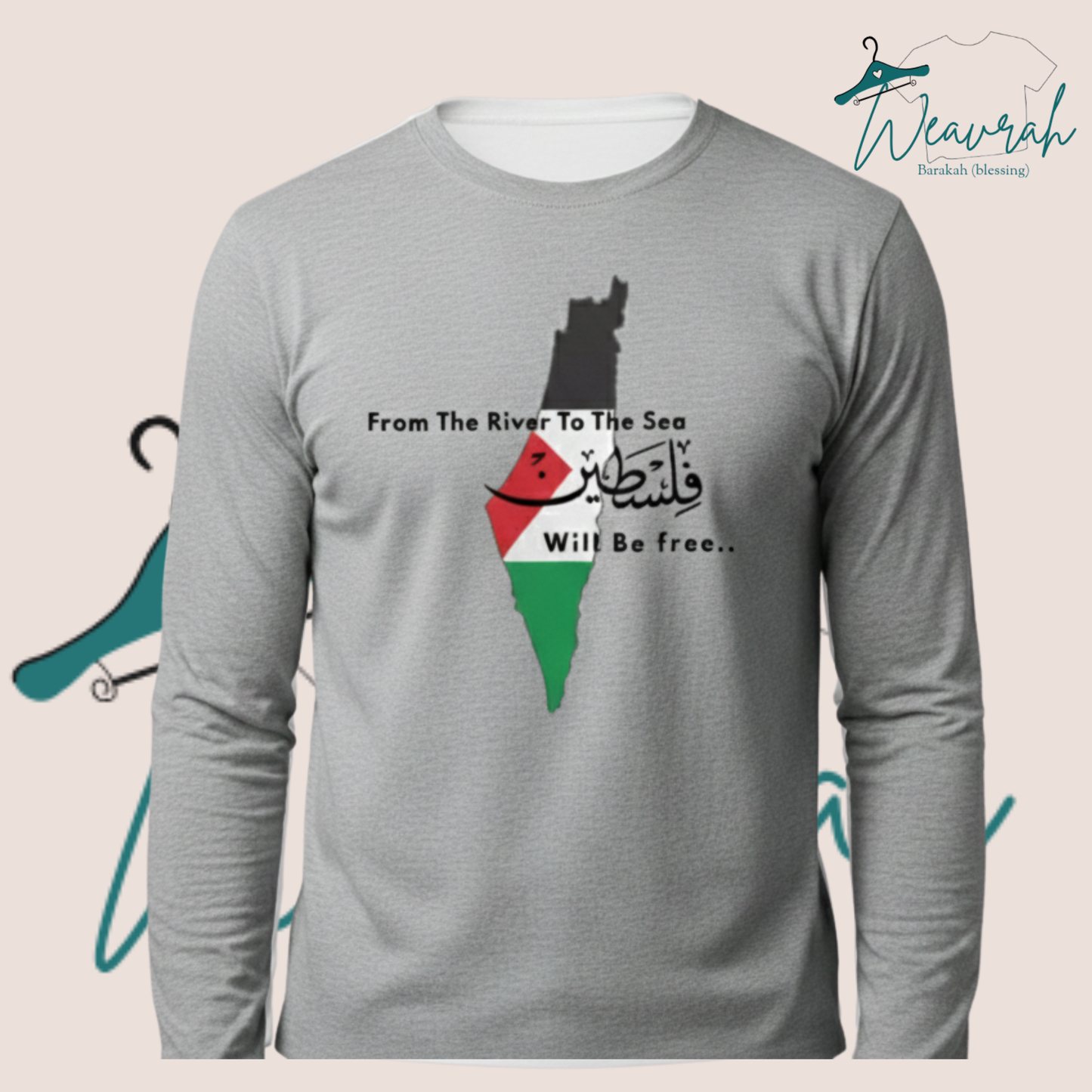 "Palestine" Printed Premium Full Sleeves Tee.