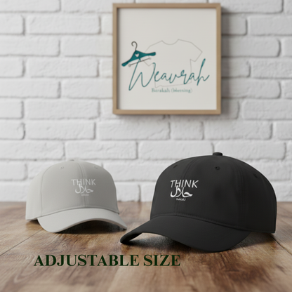 "Think halal" premium adjustable caps.