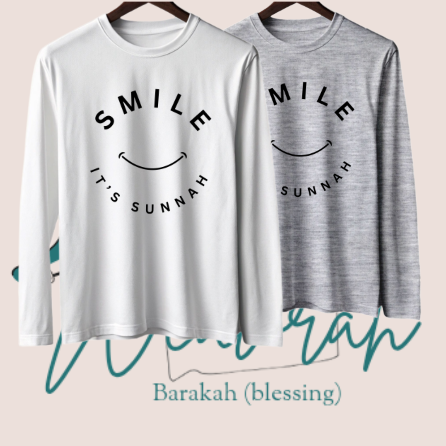 "Smile, It’s Sunnah " Full Sleeves Graphic Tee