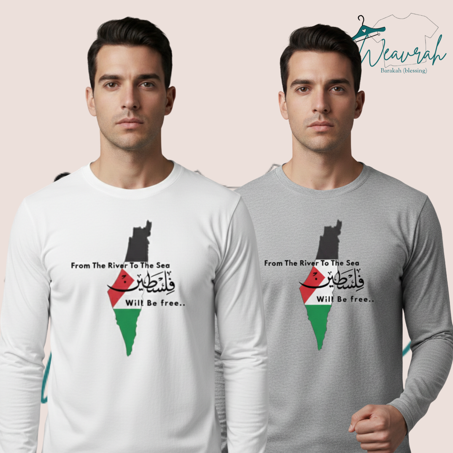 "Palestine" Printed Premium Full Sleeves Tee.