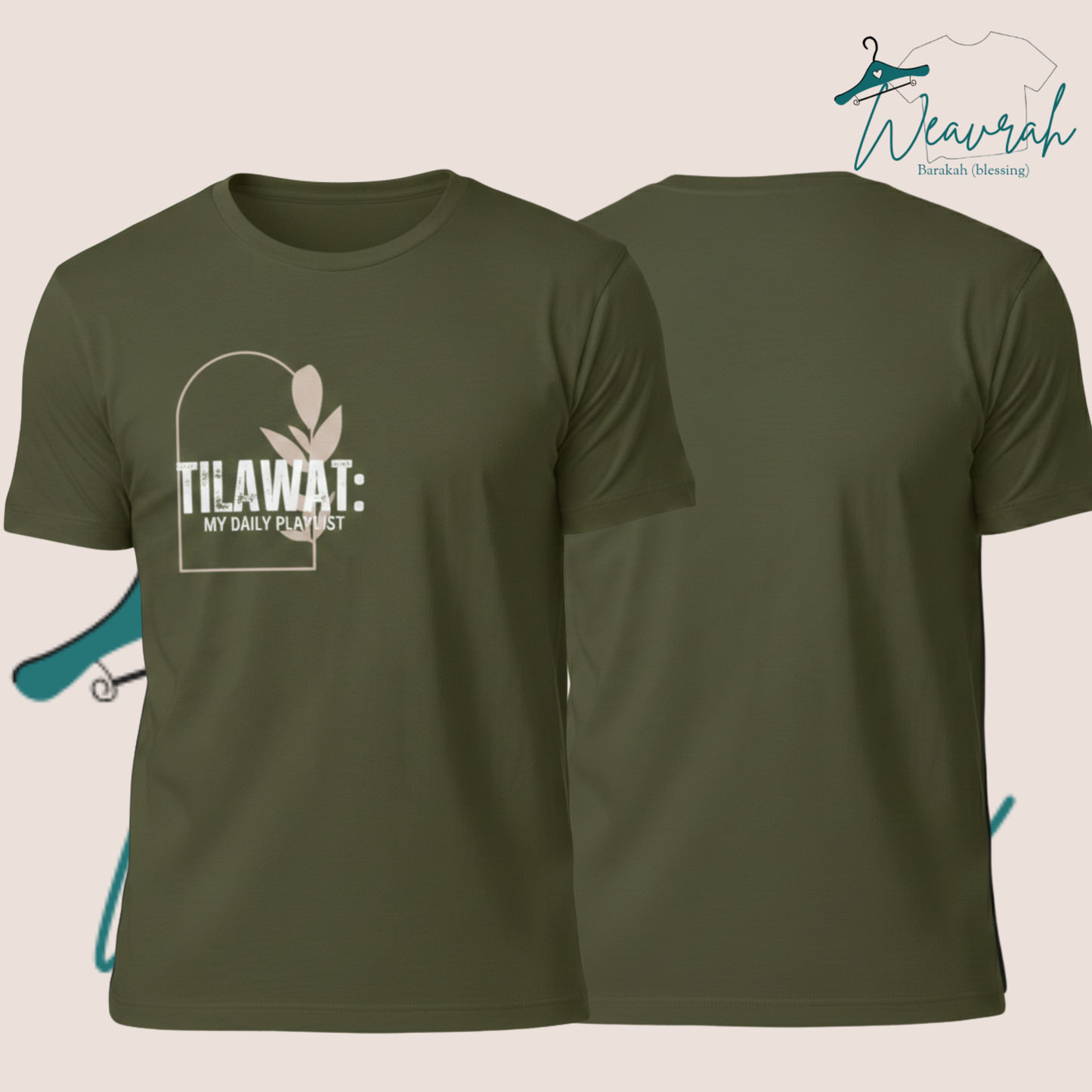 "Tilawat" Printed Premium Half Sleeves Tee.