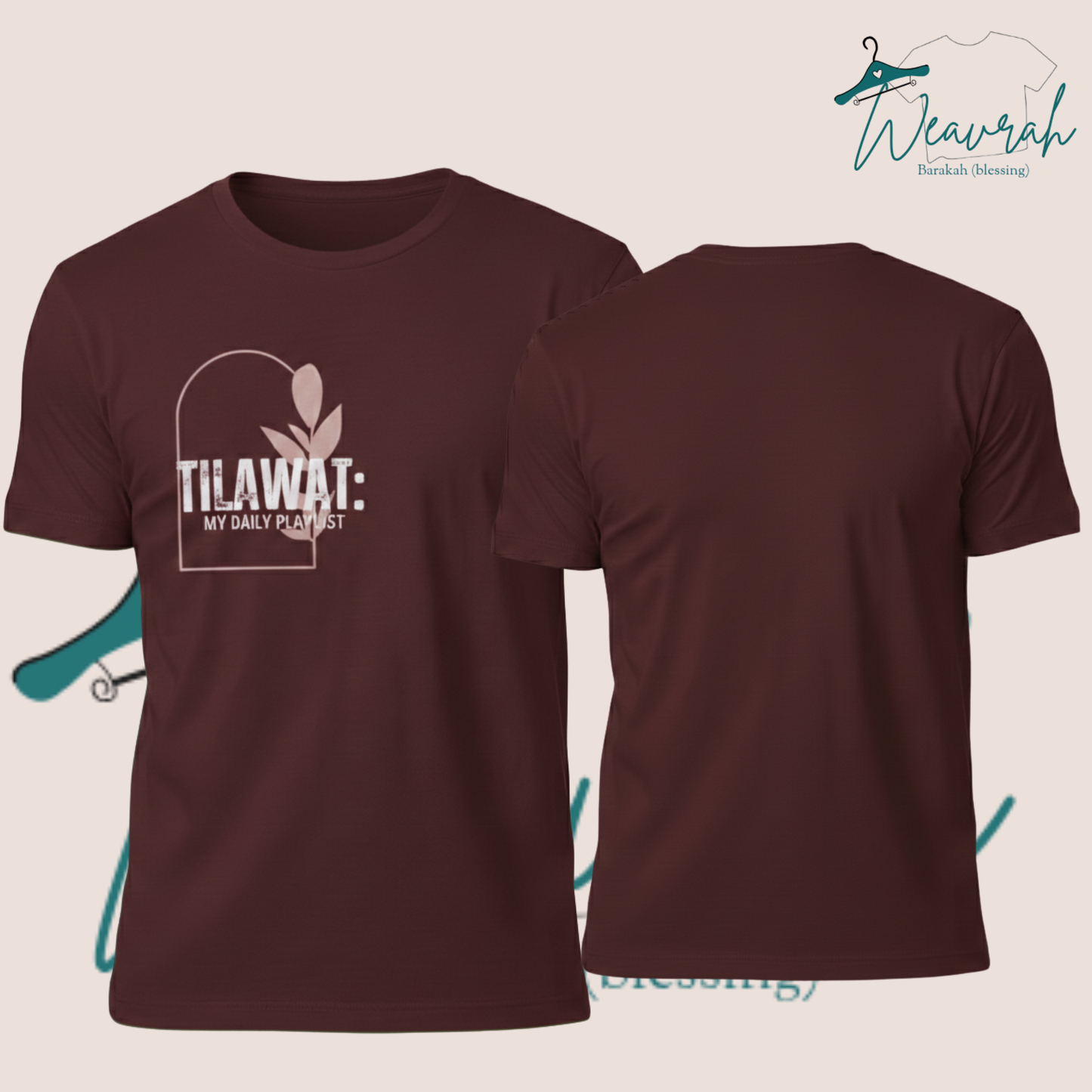 "Tilawat" Printed Premium Half Sleeves Tee.